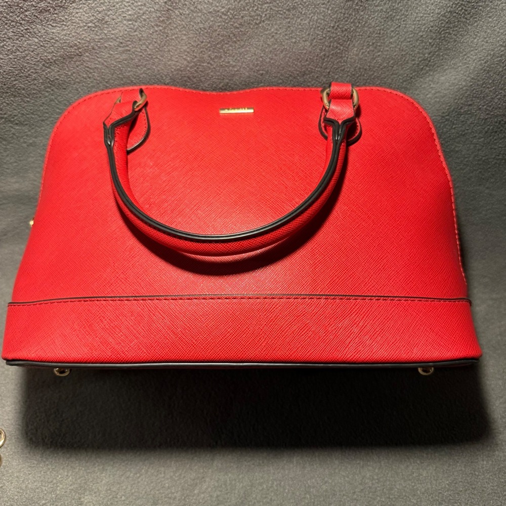 Lovevook Satchel Dome Bag Crossbody Strap Red‎ Medium Purse - Picture 7 of 9